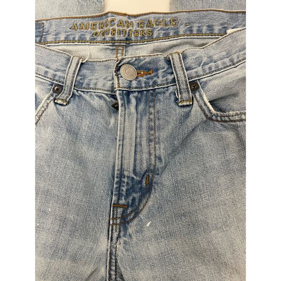 American Eagle Jeans Men 29 x 32 Slim Straight Light Wash Flex Stretch Casual - Picture 5 of 8